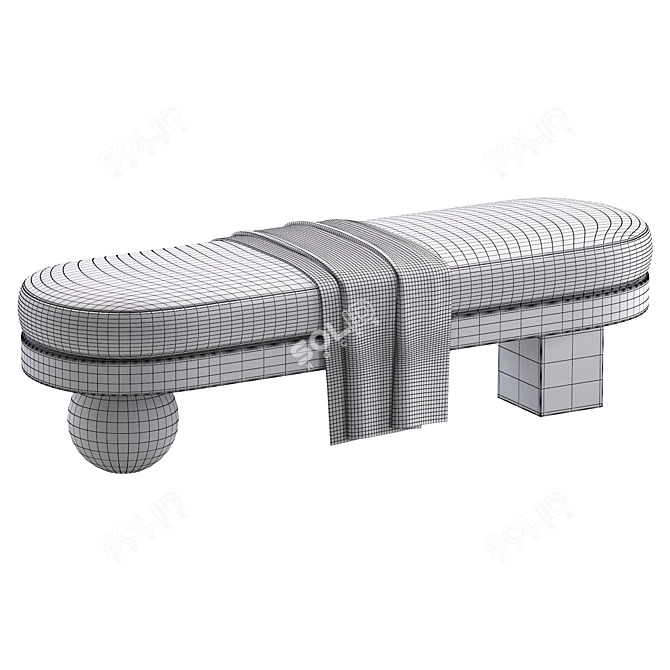 Elegant Banquette BRERA by Cazarina 3D model image 7