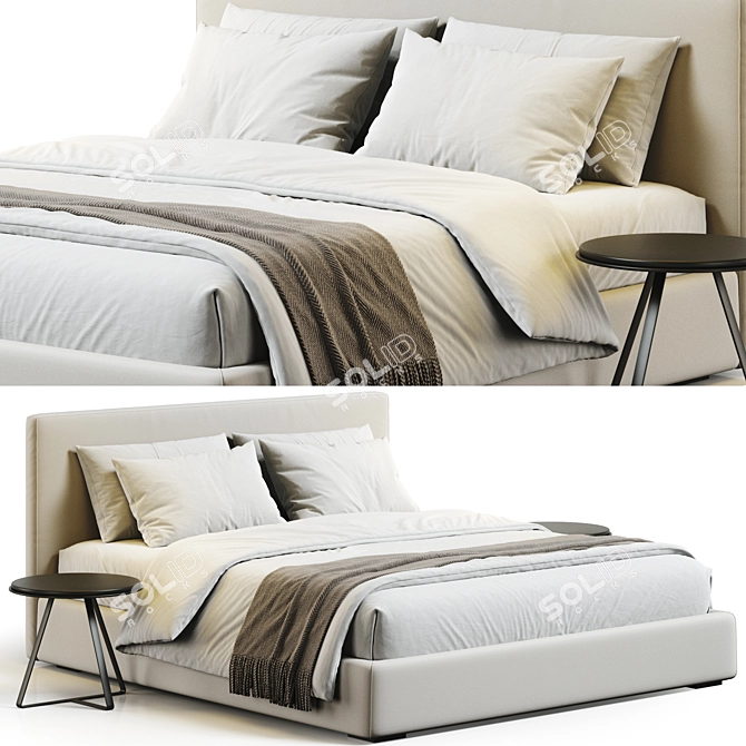 Modern Duomo Mono Bed 3D 3D model image 1