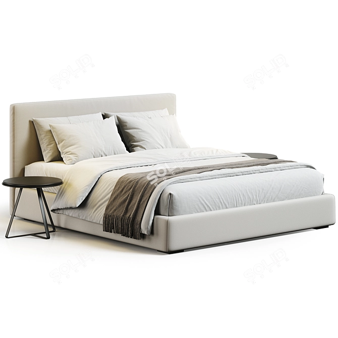 Modern Duomo Mono Bed 3D 3D model image 2