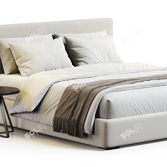 Modern Duomo Mono Bed 3D 3D model image 3