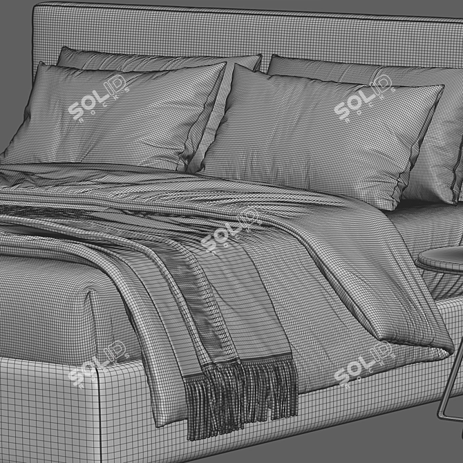 Modern Duomo Mono Bed 3D 3D model image 4