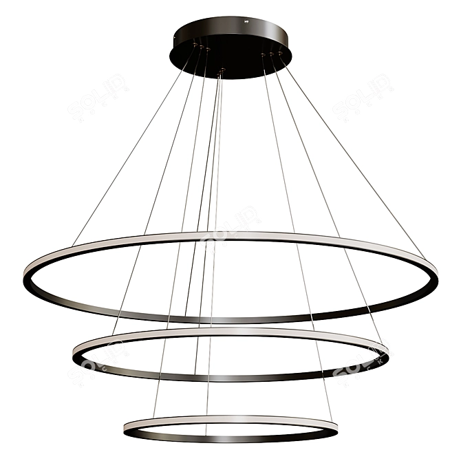 Modern Pendant LED Light Fixture 3D model image 2