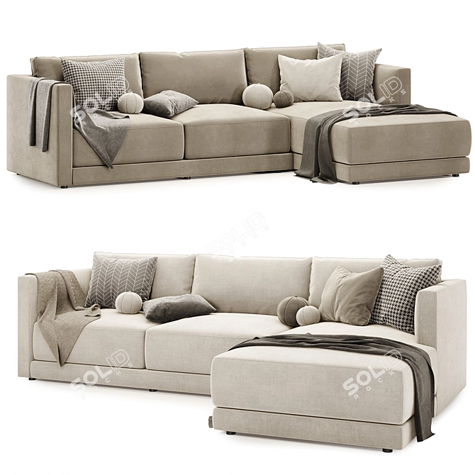 Astra Two-Piece Sectional Set 3D model image 1