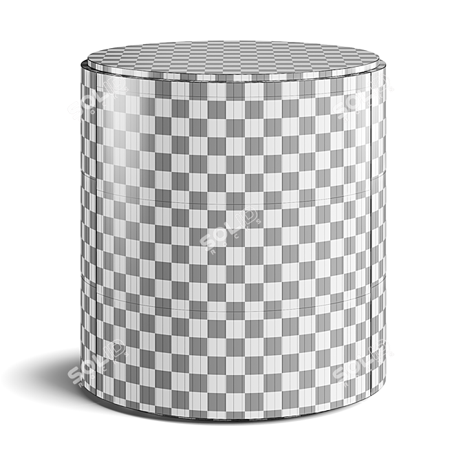 Lema Designer Round Bedside Table 3D model image 3