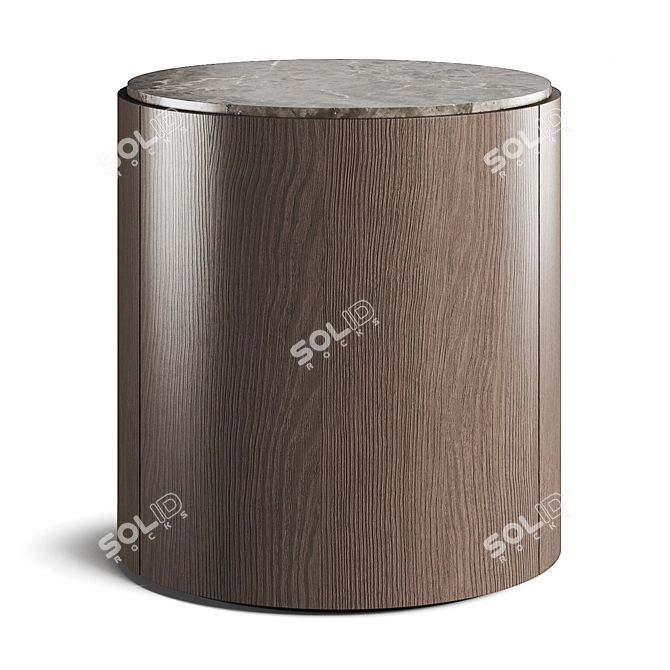 Lema Designer Round Bedside Table 3D model image 6