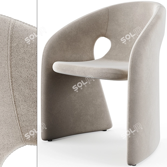 Roche Bobois Celeste2 Armchair: High-Quality Modern Design 3D model image 1