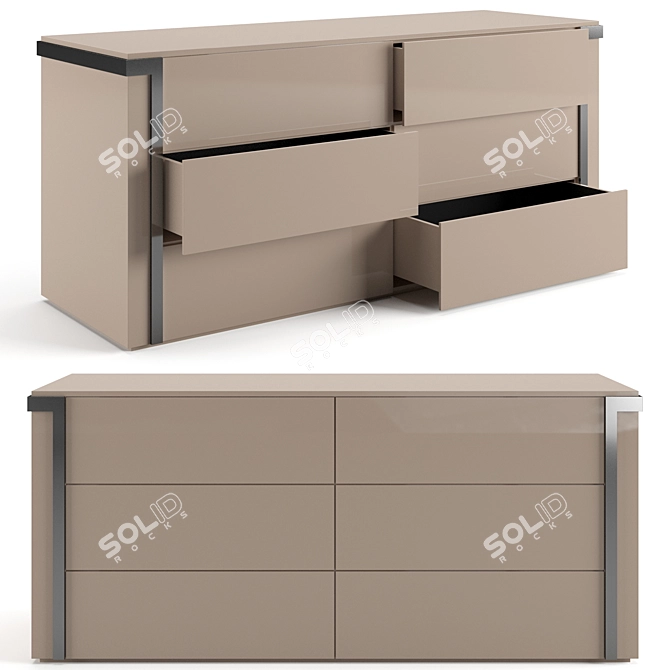 Avenue Luxury Chest Drawers 3D model image 1