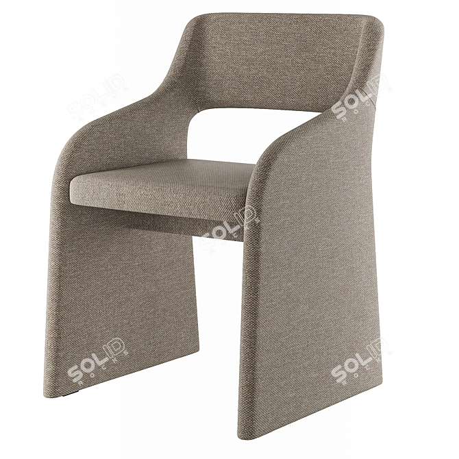  Type Oak Desk & Chair 3D model image 5