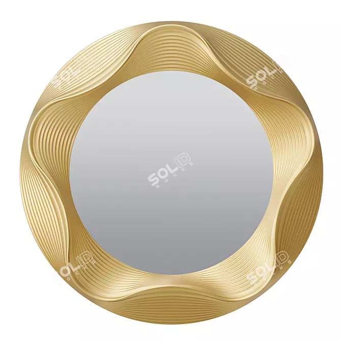 Title: Gold QWERTY Wall Mirror Gavr

Description: Decorative QWERTY wall mirror, model Gavr, in gold 3D model image 1