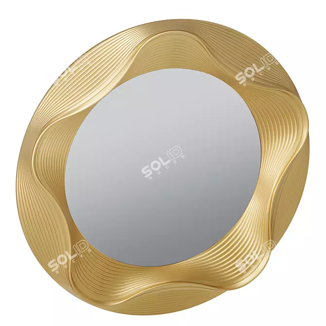 Title: Gold QWERTY Wall Mirror Gavr

Description: Decorative QWERTY wall mirror, model Gavr, in gold 3D model image 2