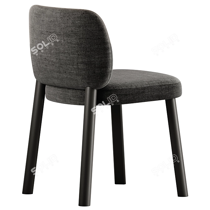 Modern Bross Aretha Fabric Chair 3D model image 2