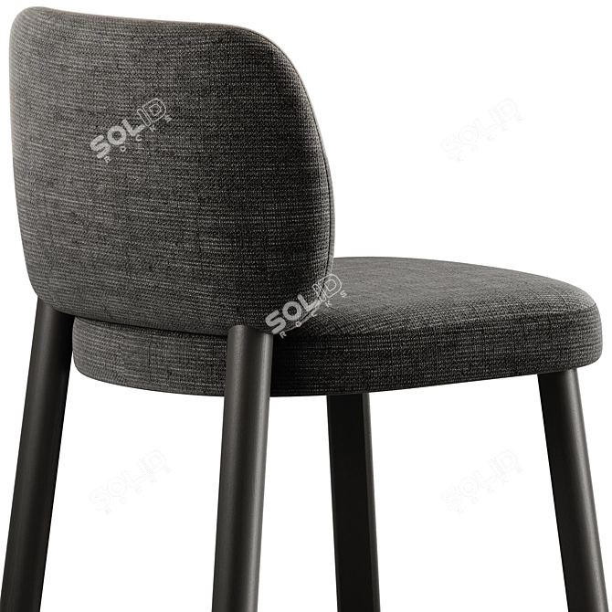 Modern Bross Aretha Fabric Chair 3D model image 4