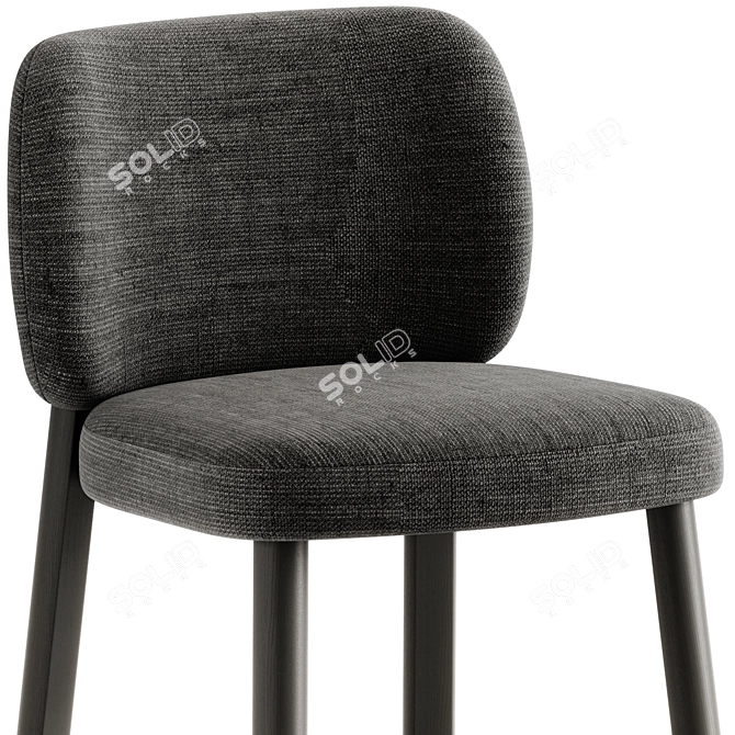 Modern Bross Aretha Fabric Chair 3D model image 5