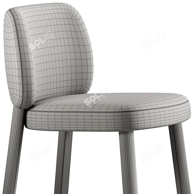 Modern Bross Aretha Fabric Chair 3D model image 7