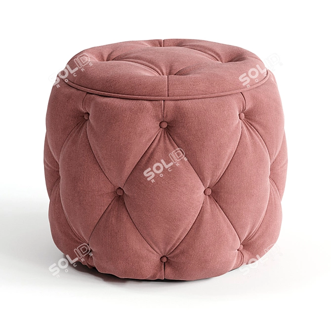 Luxury Ottoman Footstool JEAN 3D model image 2