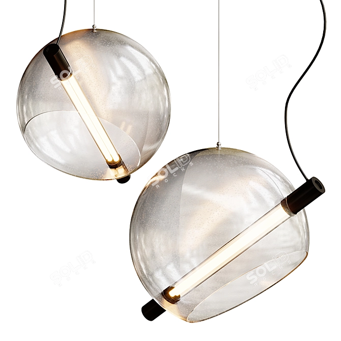 Sleek Cody Pendant Light 3D model image 3