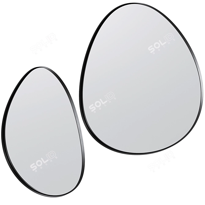 Modern Wall Mirror Sirius Design 3D model image 1