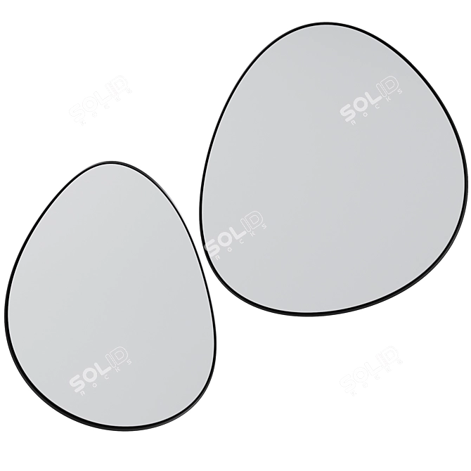 Modern Wall Mirror Sirius Design 3D model image 2