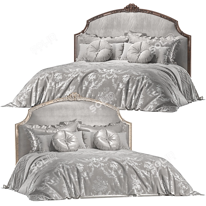 Luxury Italian Andrea Fanfani Bed 3D model image 1