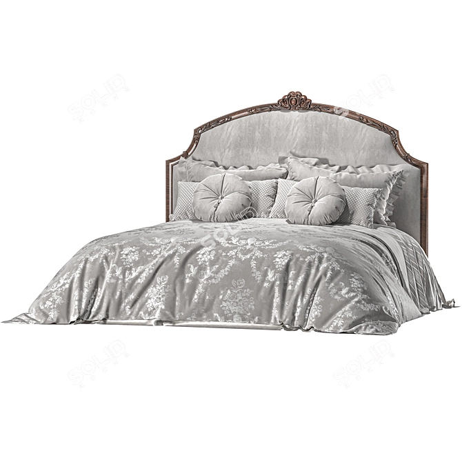 Luxury Italian Andrea Fanfani Bed 3D model image 2