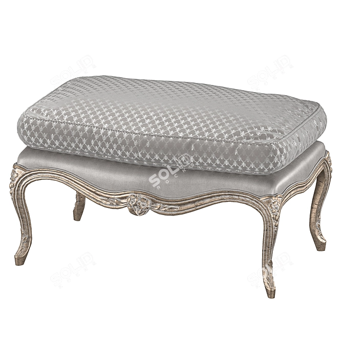 Elegant Louis Bench Set 3D model image 2