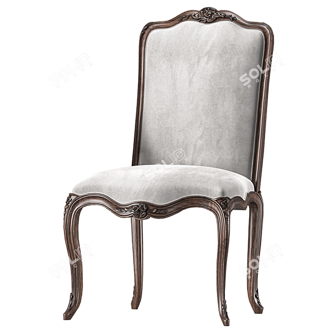 Elegant Louis Chair Art 245 3D model image 3