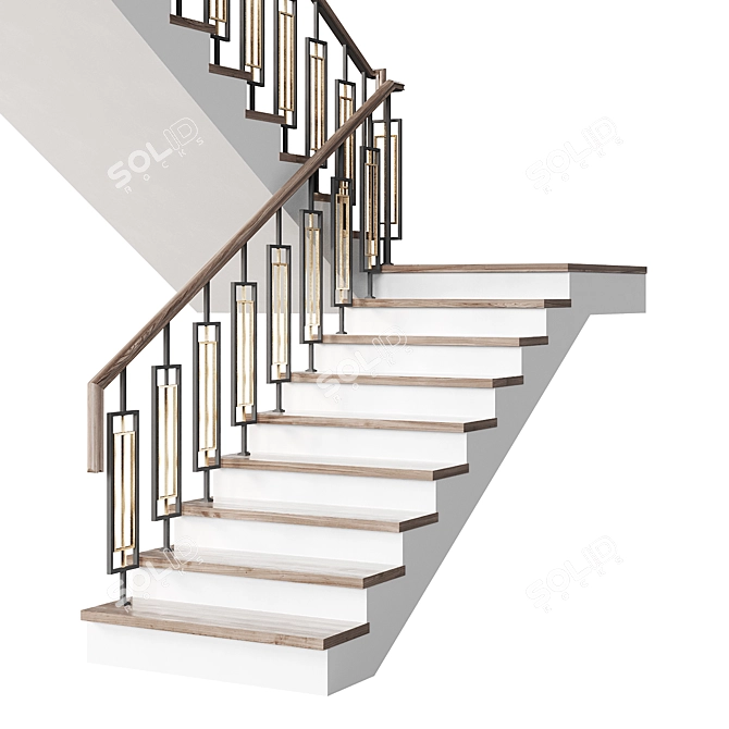 Contemporary Staircase 23 3D model image 2