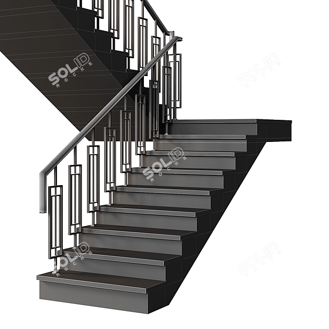 Contemporary Staircase 23 3D model image 5