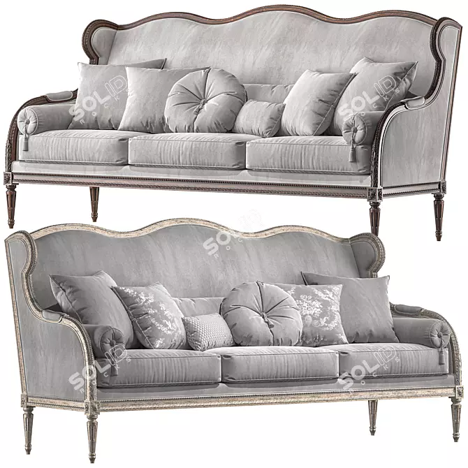 Elegant Art Sofa Design 4353 3D model image 1