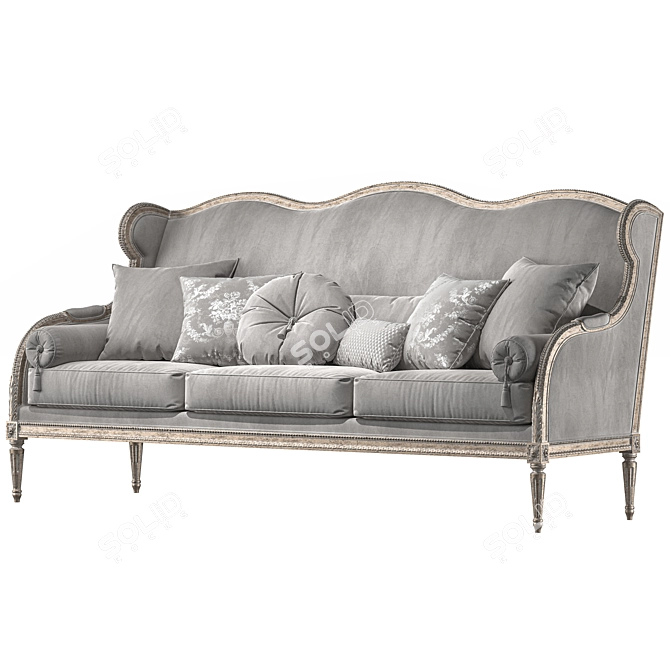 Elegant Art Sofa Design 4353 3D model image 2