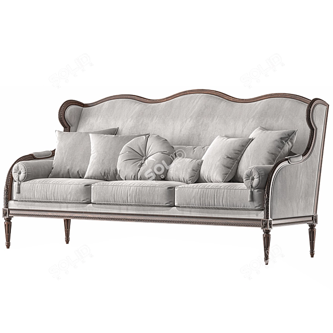 Elegant Art Sofa Design 4353 3D model image 3