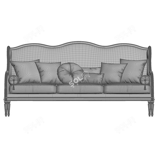 Elegant Art Sofa Design 4353 3D model image 4