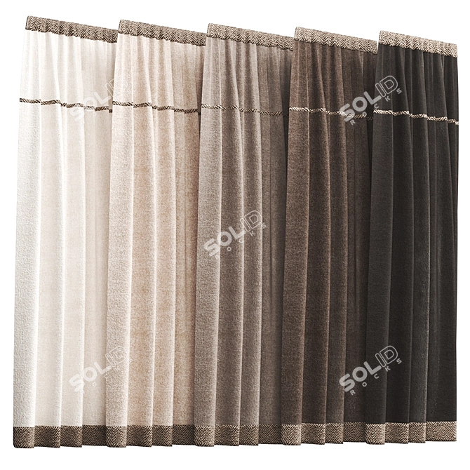 ColorBlend Curtain Set: Vray 5 3D model image 1