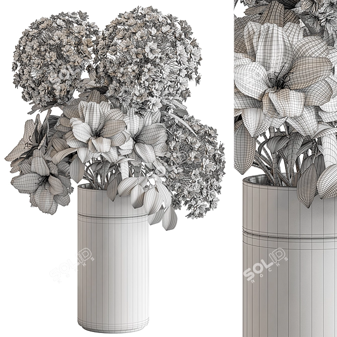 Botanical Beauty Dried Branch Bouquet 3D model image 3