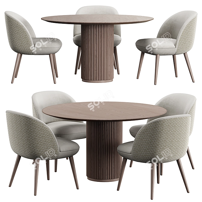 Elegant PALAIS ROYAL Dining Set 3D model image 1