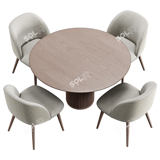 Elegant PALAIS ROYAL Dining Set 3D model image 4