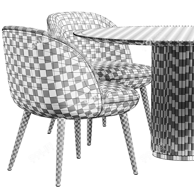 Elegant PALAIS ROYAL Dining Set 3D model image 5