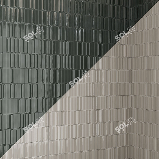 FLAUTI Dual Color Tile 3D model image 1