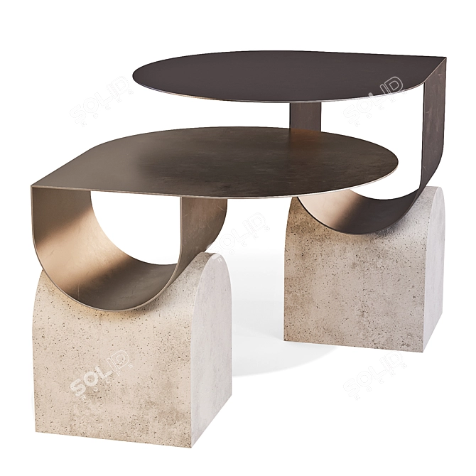 Vague Sculptural Coffee Tables 3D model image 1