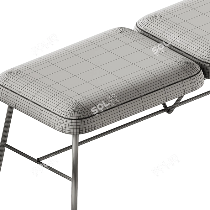Myra Fabric Bench & Stool 3D model image 7