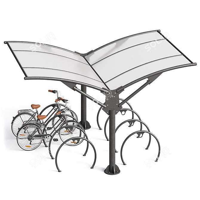 Twist Bike Parking Stand 3D model image 2