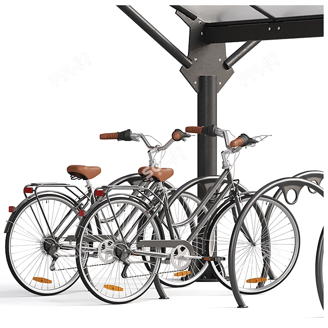 Twist Bike Parking Stand 3D model image 3