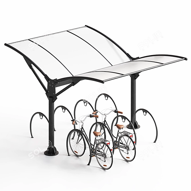 Twist Bike Parking Stand 3D model image 4