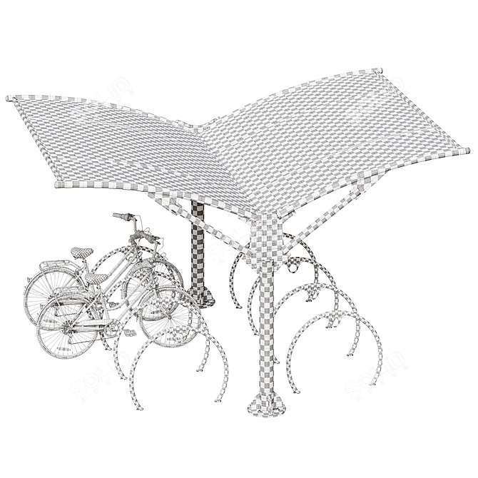 Twist Bike Parking Stand 3D model image 6