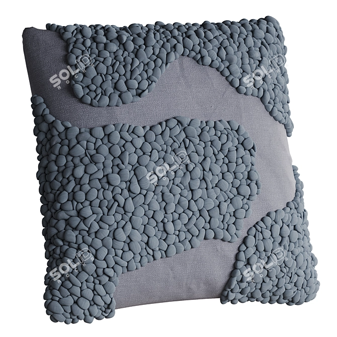 Sappa Wool-Trimmed Cotton Cushion Set 3D model image 3