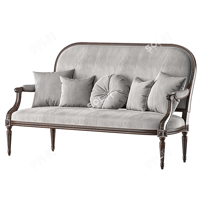 Elegant Sofa Art Piece 7847 3D model image 2