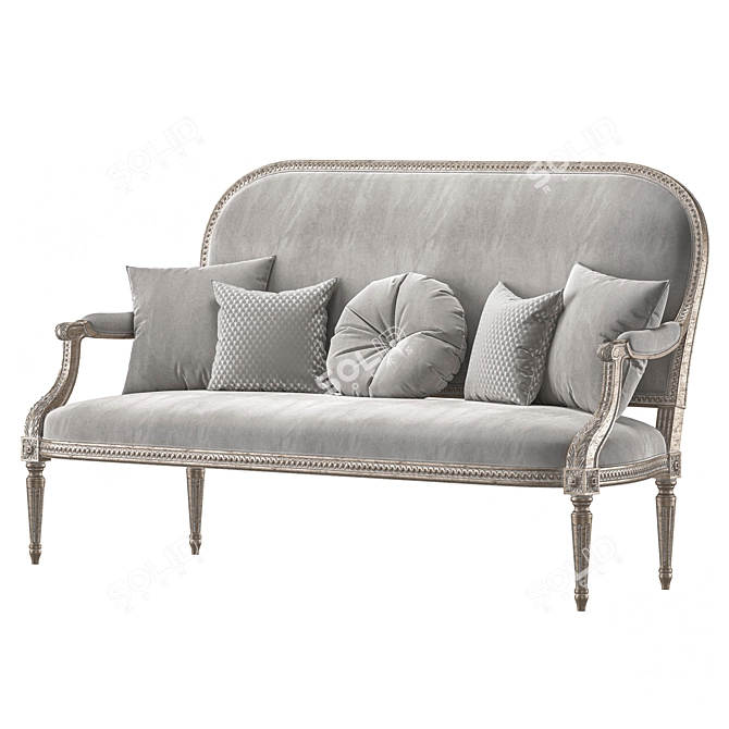 Elegant Sofa Art Piece 7847 3D model image 3