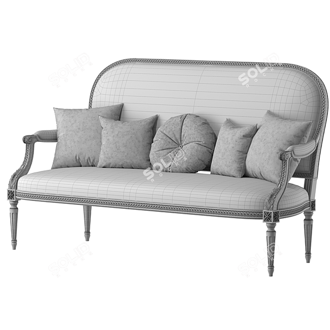 Elegant Sofa Art Piece 7847 3D model image 4