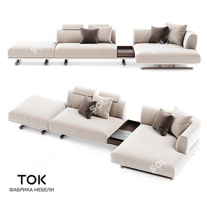 Modern Modular Sofa Series TAKT 3D model image 1