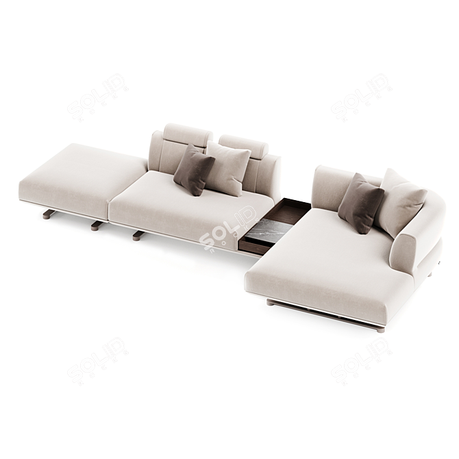 Modern Modular Sofa Series TAKT 3D model image 3